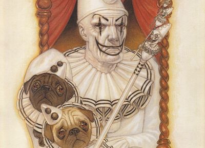 clowns, artwork - random desktop wallpaper