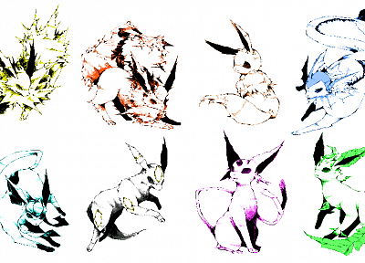 Pokemon, Eevee, simple background - random desktop wallpaper