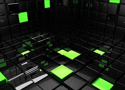 3D view, abstract, cubes - related desktop wallpaper