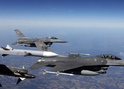 aircraft, military, vehicles, F-16 Fighting Falcon - duplicate desktop wallpaper