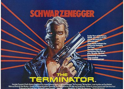 movies, Arnold Schwarzenegger, The Terminator, posters - related desktop wallpaper