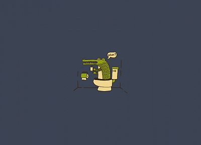 alligators, toilets - desktop wallpaper
