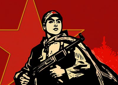 soldiers, communism, stars - random desktop wallpaper