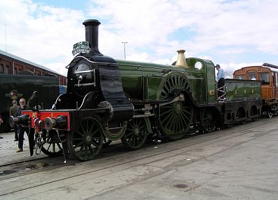 trains, railroad tracks, steam engine, vehicles, Stirling, 4-2-2 - duplicate desktop wallpaper