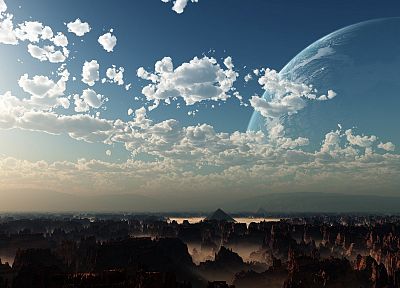 clouds, landscapes, photo manipulation - desktop wallpaper