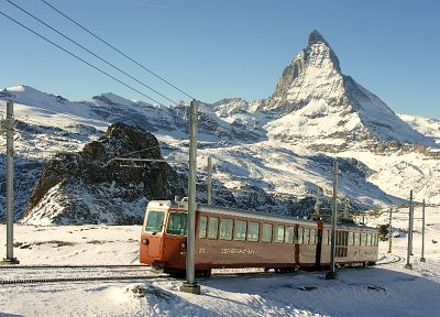 trains, Switzerland, EMU, Matterhorn - duplicate desktop wallpaper