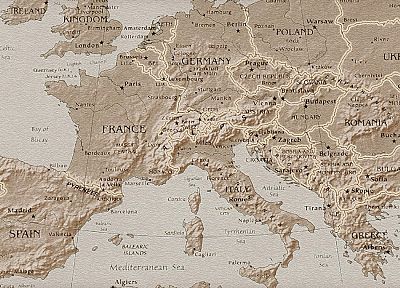 Europe, maps - related desktop wallpaper