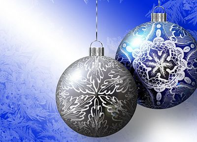 ribbons, Christmas, New Year, Happy New Year, ornaments, Christmas gifts, Christmas globes - random desktop wallpaper