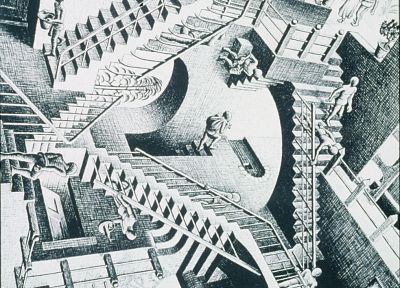 MC Escher - duplicate desktop wallpaper