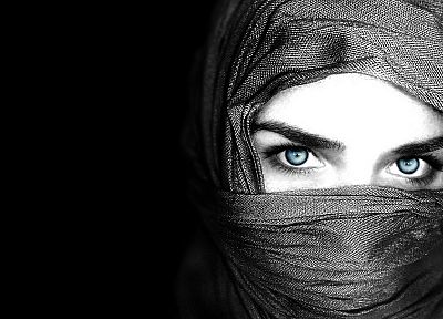 women, eyes, veil - random desktop wallpaper