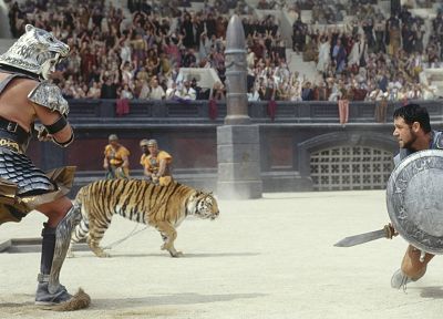 movies, Gladiator (movie), arena, Russell Crowe - desktop wallpaper