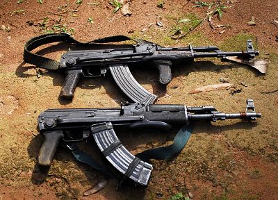 rifles, guns, weapons, AK-47 - random desktop wallpaper