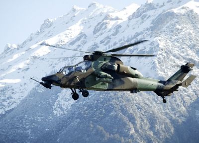 mountains, military, helicopters, vehicles, Tigre french, French army - random desktop wallpaper
