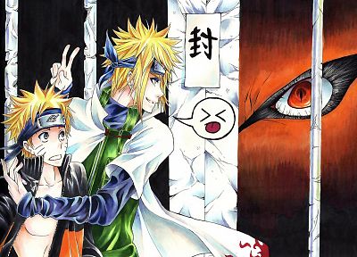 Naruto: Shippuden, Kyuubi, Yondaime, Minato Namikaze, Uzumaki Naruto - random desktop wallpaper