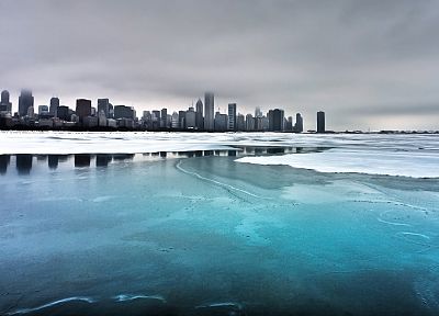 Chicago, cities, Great Lakes - duplicate desktop wallpaper