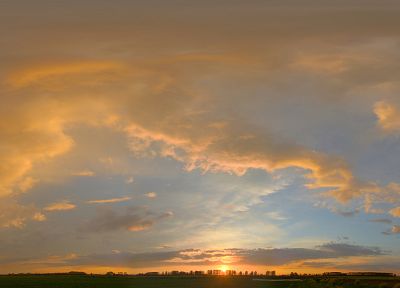 sunset, clouds, landscapes, Sun, panorama, skyscapes - related desktop wallpaper