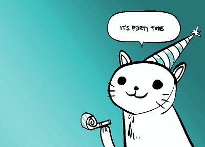 party cat - random desktop wallpaper