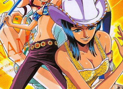 One Piece (anime), Nico Robin, Nami (One Piece) - duplicate desktop wallpaper
