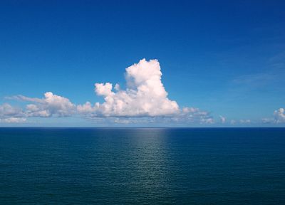 ocean, clouds, horizon - desktop wallpaper