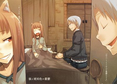 Spice and Wolf, animal ears, Craft Lawrence, moe (anime concept), Holo The Wise Wolf - desktop wallpaper