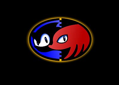 Sonic the Hedgehog, Sega Entertainment, Knuckles the Echidna, logos - related desktop wallpaper
