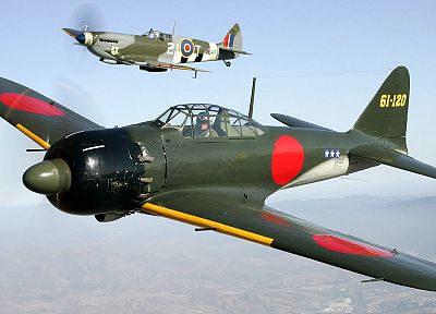 aircraft, military, World War II, Supermarine Spitfire - random desktop wallpaper