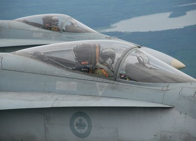 Pilot, jet aircraft, F/A-18 Hornet, fighters - desktop wallpaper