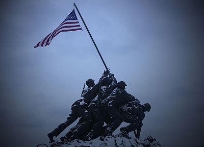 flags, Iwo Jima, redneck - random desktop wallpaper