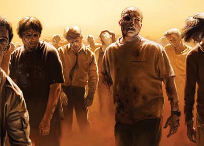 zombies, artwork - duplicate desktop wallpaper
