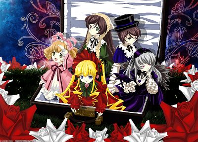Rozen Maiden, Shinku, Suiseiseki, Suigintou, Souseiseki, Hina Ichigo - random desktop wallpaper