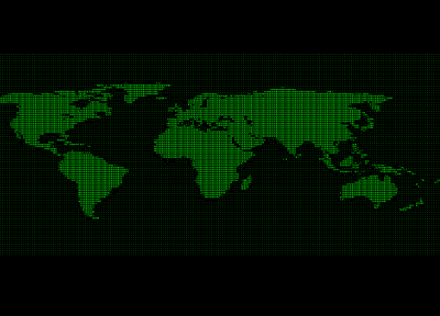 green, retro, cyberpunk, ascii, maps, world map - desktop wallpaper
