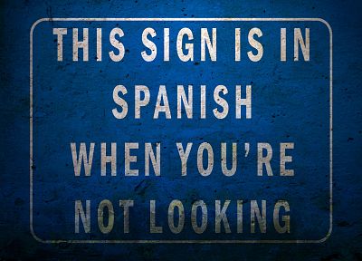 signs, funny, quantum physics, Im Spanish - random desktop wallpaper