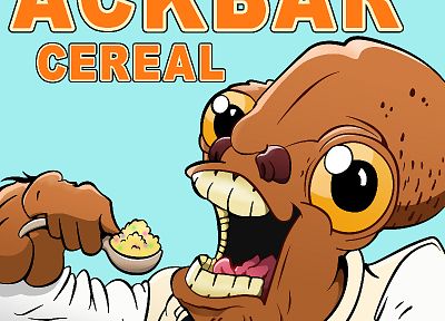 Star Wars, cereal, Admiral Ackbar - random desktop wallpaper