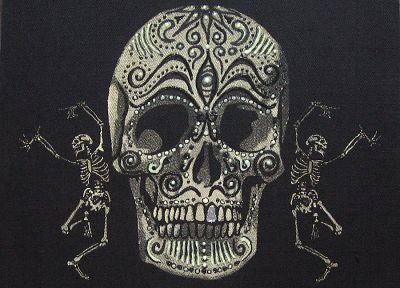 skulls, skeletons - duplicate desktop wallpaper