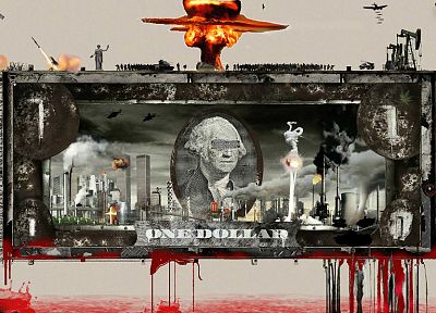 war, dollar bills - random desktop wallpaper