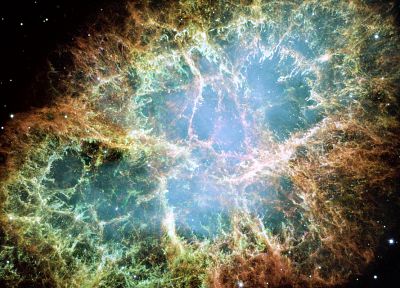 outer space, nebulae, Crab Nebula - duplicate desktop wallpaper