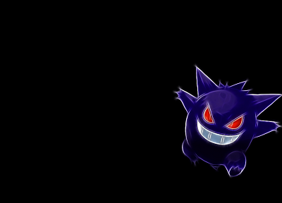 Pokemon, Gengar, simple background, black background - related desktop wallpaper