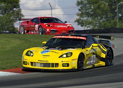 cars, Ferrari, rally, Corvette - desktop wallpaper