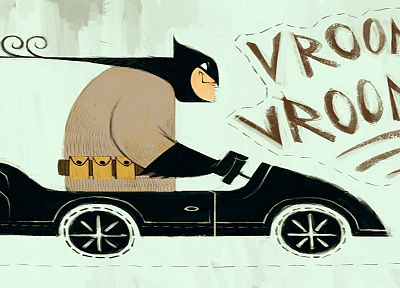 Batman, alternative art, pop art, Batmobile - random desktop wallpaper