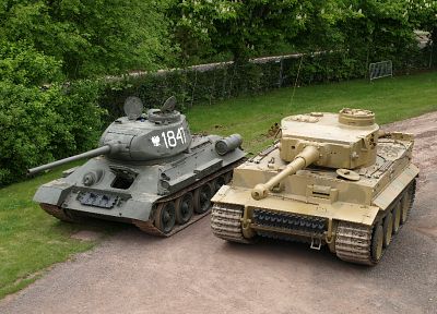 panzer, Tiger tanks, T-34/85 - random desktop wallpaper