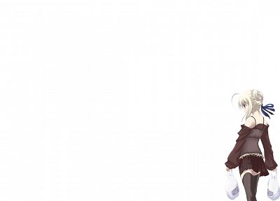 blondes, Fate/Stay Night, Saber, simple background, anime girls, Fate series - duplicate desktop wallpaper