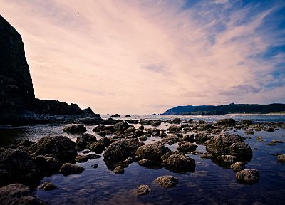 rocks, Oregon, sea - duplicate desktop wallpaper