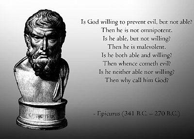 quotes, Epicurus, atheism - random desktop wallpaper