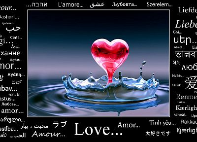 water, blue, love, red, text, drop, quotes, water drops, hearts, water heart, love quotes - desktop wallpaper
