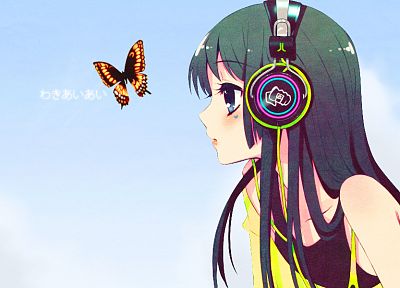 headphones, anime girls - random desktop wallpaper