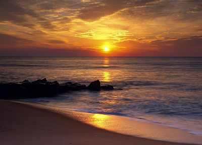 sunset, sunrise, landscapes, nature, beaches - random desktop wallpaper
