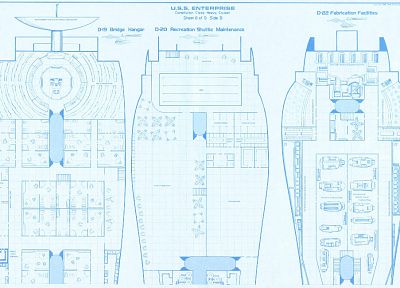 Star Trek, blueprints, spaceships, vehicles, USS Enterprise, Star Trek schematics - related desktop wallpaper