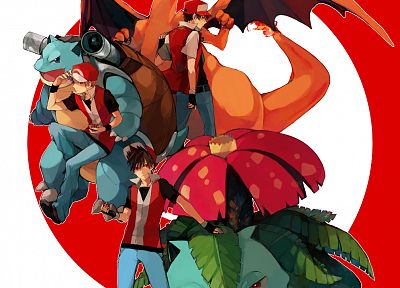Pokemon, Venusaur, Blastoise, Charizard - duplicate desktop wallpaper