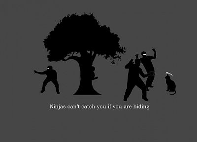 trees, cats, ninjas cant catch you if - related desktop wallpaper
