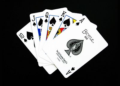 cards, spade, black background - related desktop wallpaper